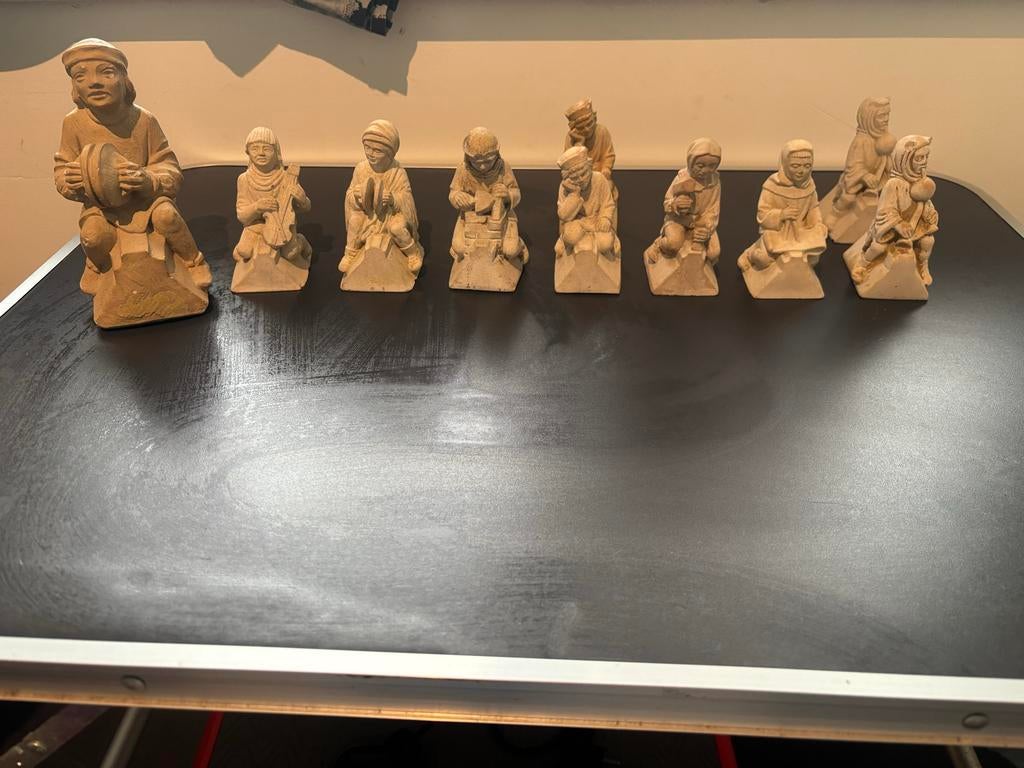 Originele Sint Jan beeldjes, 9 stuks, Antiek en Kunst, Minder dan 20 cm, Ophalen of Verzenden, Steen of Keramiek, Beeld