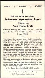 Fryns Johannes Wynandus 1890-1955 Berg en Terblijt, Ophalen of Verzenden