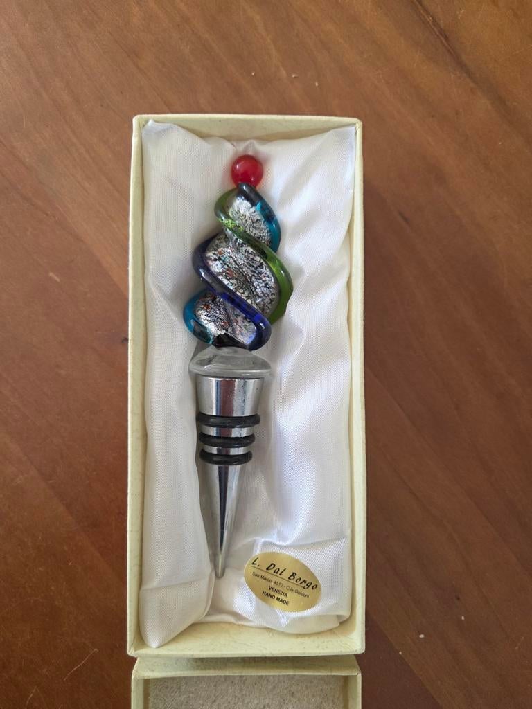 Handgeblazen flessenstopper murano glas  L dal Borgo Venezia, Ophalen of Verzenden