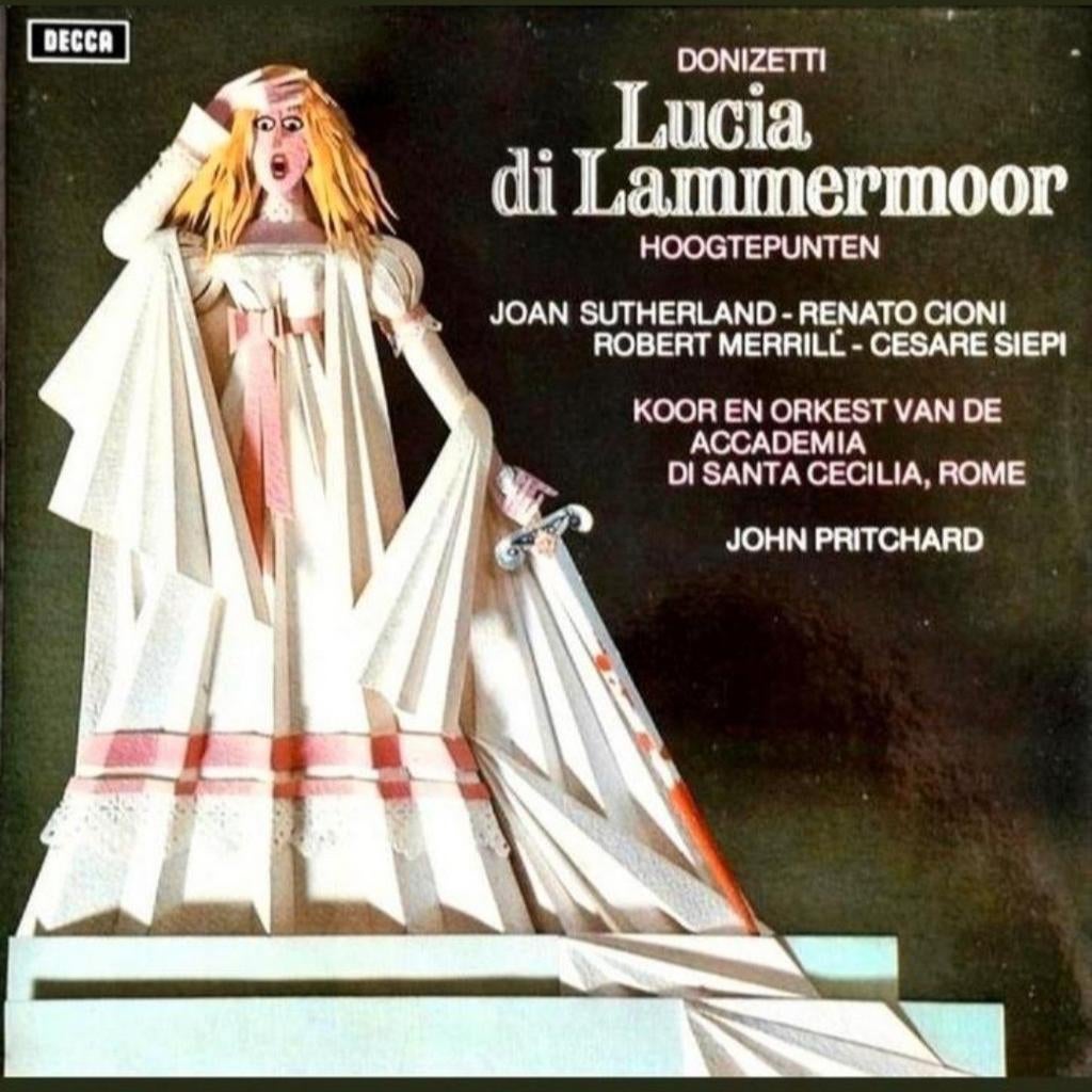 LP  DONIZETTI - Lucia Di Lammermoor (Joan Sutherland), Cd's en Dvd's, Vinyl | Klassiek, Ophalen of Verzenden, Romantiek, Gebruikt