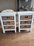 Set van 2 nachtkastjes, Ophalen, Gebruikt, Minder dan 45 cm, 55 tot 70 cm