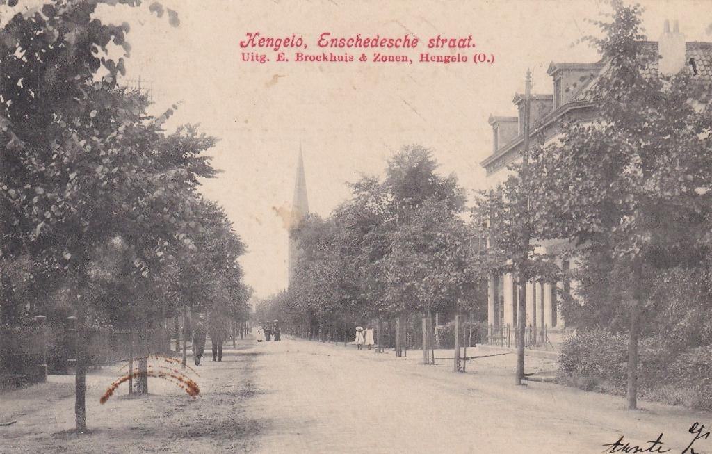 Hengelo, Enschede, 1908., Verzenden, Voor 1920, Gelopen, Overijssel