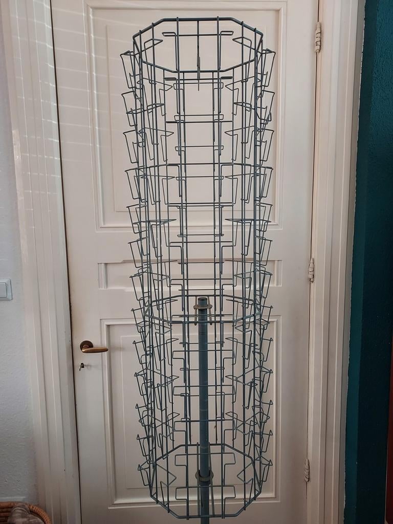 Grijze Draaicarrousel voor Foto's/Ansichtkaarten op Wieltjes, Ophalen