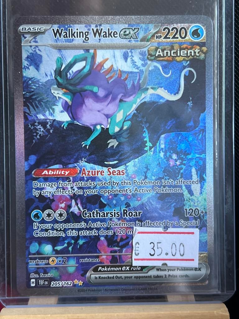 Pokémon Walking Wake ex 205/162 TEF EN - Nieuwstaat, Ophalen of Verzenden, Nieuw, Losse kaart