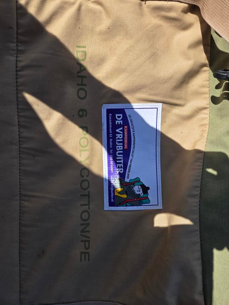 Ruime Idaho 6 PolyCotton/PE tunneltent - De Vrijbuiter, Caravans en Kamperen, Tenten, Ophalen, Gebruikt