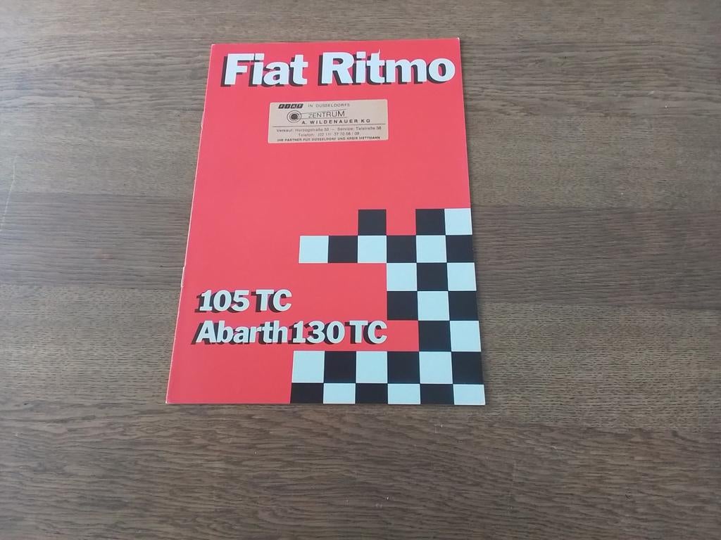 Folder Fiat Ritmo 105 TC en Abarth 130 TC, Ophalen of Verzenden, Overige merken