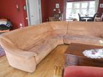 Hoekbank Nubuck Lederen Bankstel, Huis en Inrichting, Banken | Bankstellen, Ophalen, Gebruikt, 100 tot 125 cm, Hoekbank