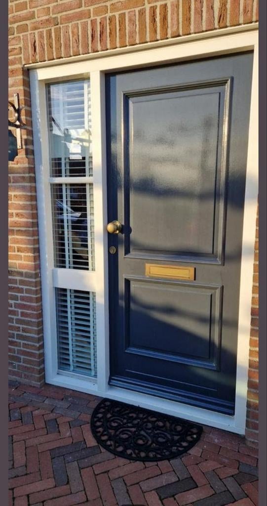 Hardhouten voordeur 93x211cm, Ophalen, Gebruikt, 80 tot 100 cm, Buitendeur