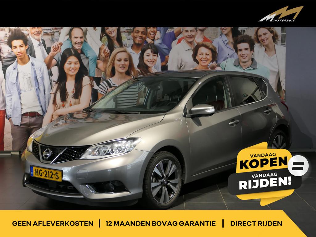 Nissan Pulsar 1.2 DIG-T Tekna - Rondom camera - Stoelverwarm, Auto's, Nissan, Euro 5, Gebruikt, Zwart, 4 cilinders