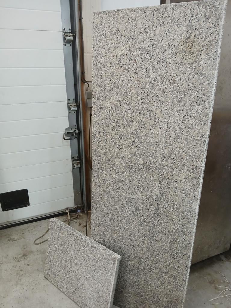 Granieten platen - werkblad of tafelblad, Ophalen, Gebruikt, 100 tot 150 cm, Grijs