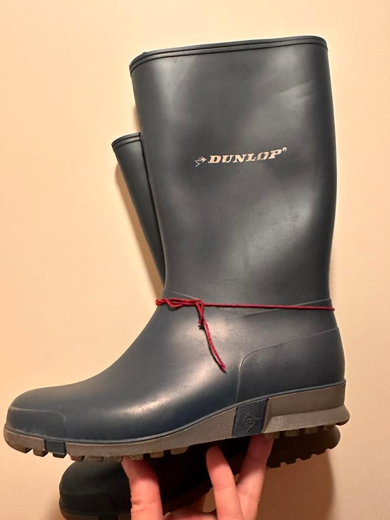 Dunlop regenlaarzen laarzen maat 36 blauw regen, Ophalen of Verzenden, Gebruikt, Regenlaarzen