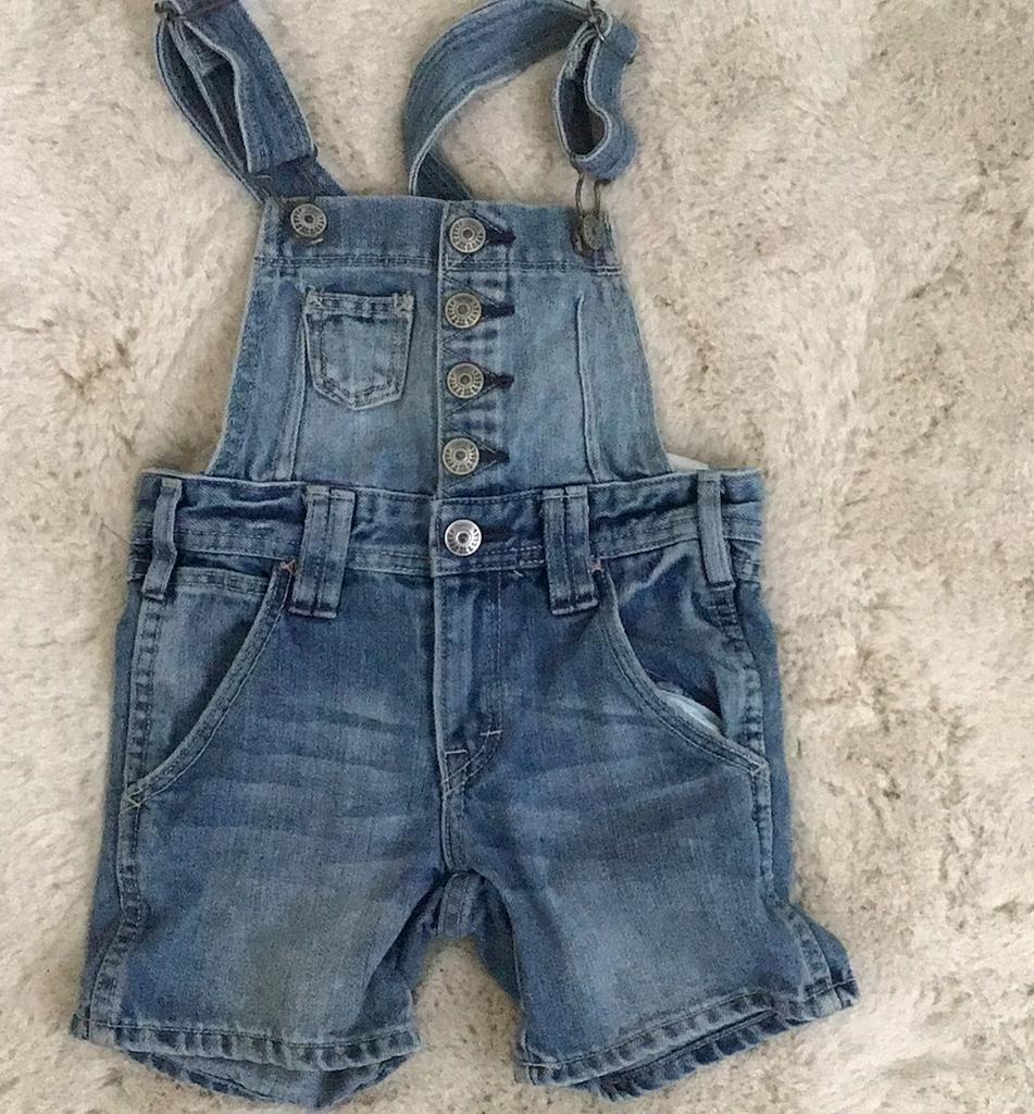 Kort spijker tuinbroek maat 104 Dungaree, Ophalen of Verzenden, Zo goed als nieuw