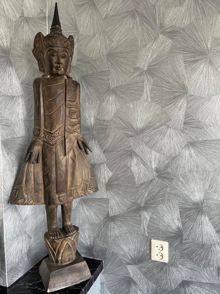 Prachtige Balinese Poortwachter - Houten Beeld, Ophalen