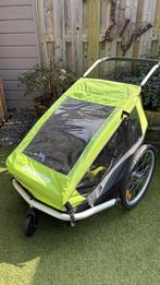 Fietskar Croozer kid for 2 groen, Ophalen, Gebruikt, Opvouwbaar, Kinderkar