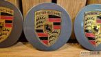 Porsche Naafdoppen grijs 75 mm set van 4 stuks