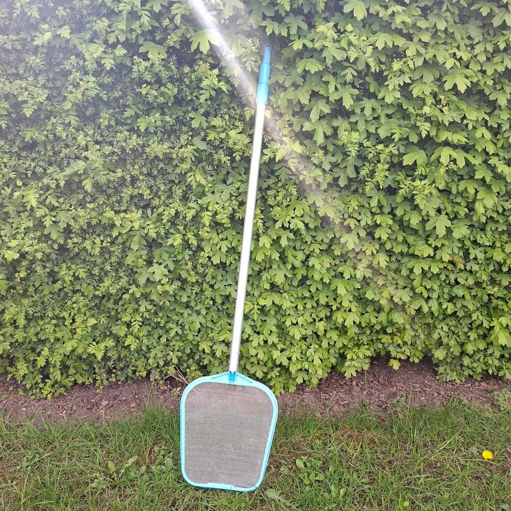 Zwembad schepnet met telescoop steel + opzetborstel, Ophalen of Verzenden, Gebruikt, Overige typen