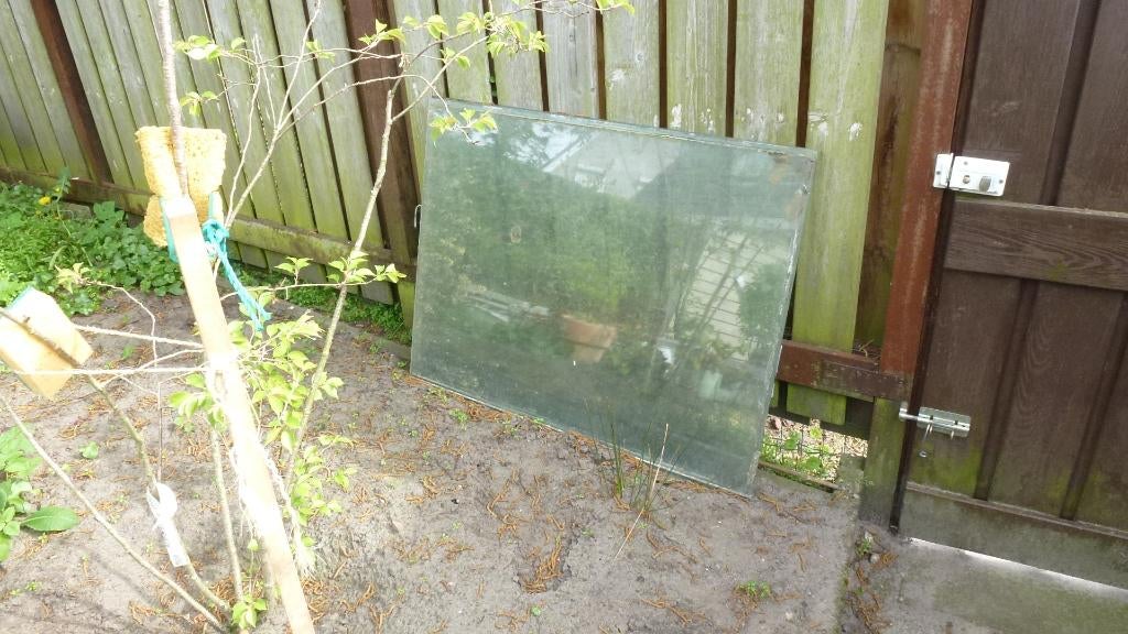 10 glasplaten 8 mm, Ophalen, Gebruikt