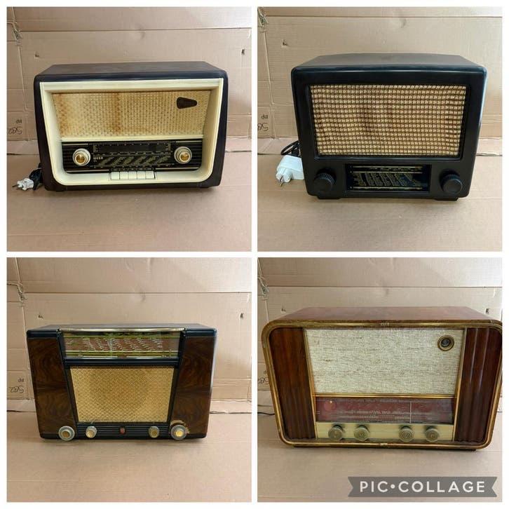 4 antieke radio's, één koop en vaste prijs !, Ophalen