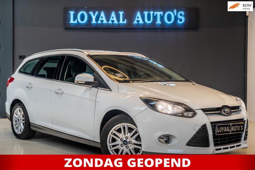 Ford Focus Wagon 1.0 EcoBoost Titanium | NAVI | AIRCO | CRUI, Auto's, Euro 5, Gebruikt, Wit, Origineel Nederlands