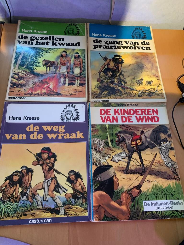 Hans Kresse - De Indianen-Reeks (6 stripboeken), Boeken, Complete serie of reeks, Ophalen of Verzenden, Gelezen