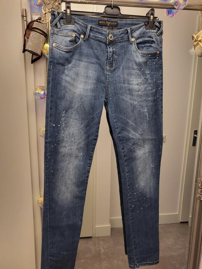 Royal Temptation jeans met spetters, Ophalen of Verzenden