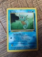 Horsea Pokémon Kaart - Fossil Serie 1st Edition,nl, Ophalen of Verzenden, Gebruikt, Losse kaart