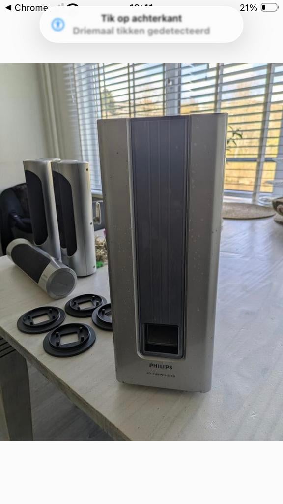 Surroundset boxen met Subwoofer en Satelliet speakers, Ophalen, Philips, Gebruikt, Complete surroundset