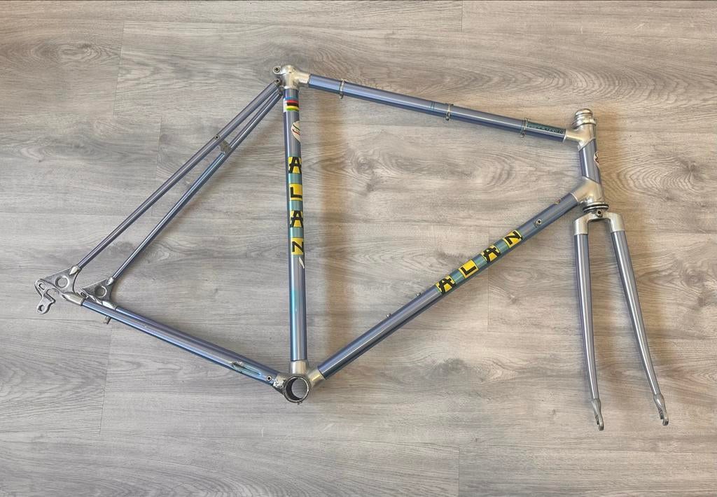 Alan Super Record frameset met beschadigd frame, Frame, Gebruikt, Ophalen of Verzenden, Aluminium