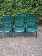 6 Flair Plaisir standenstoelen donkergroen, Tuin en Terras, Tuinstoelen, Ophalen, Zo goed als nieuw