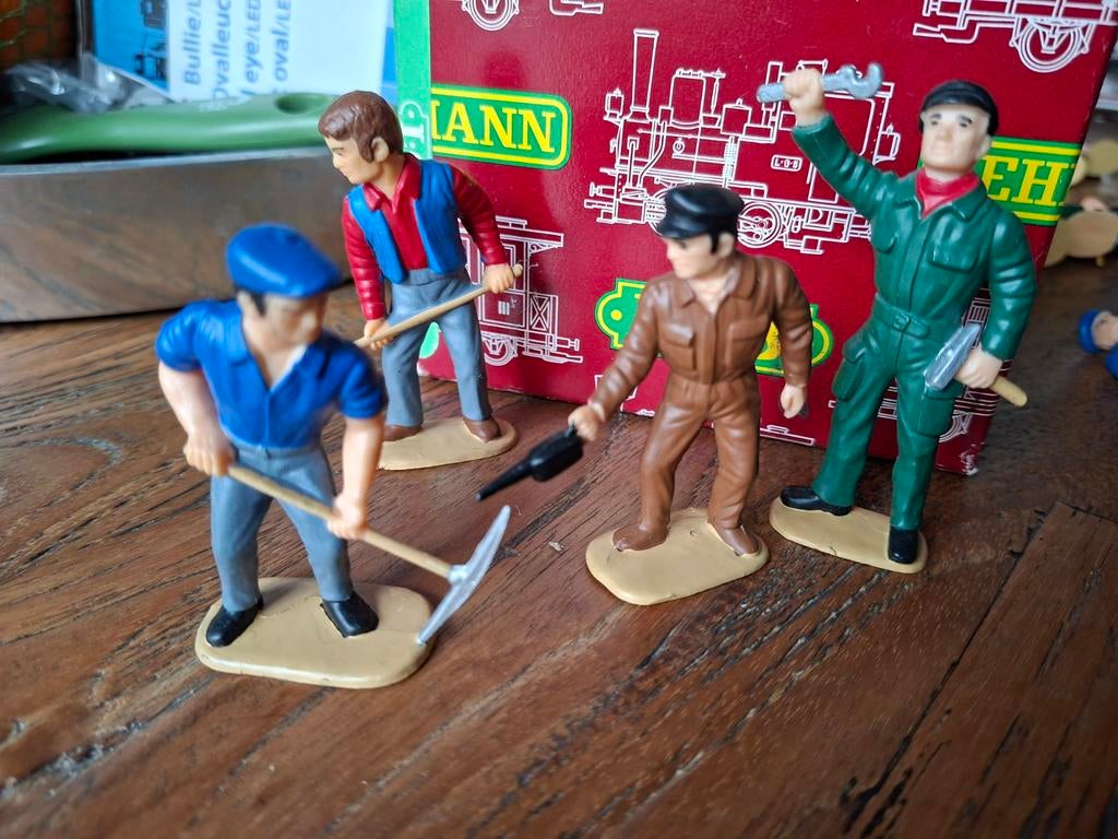 Setje zgan lgb harde werkers voor onderhoud van je treinbaan, Gelijkstroom of Wisselstroom, Brug, Tunnel of Gebouw, Ophalen of Verzenden