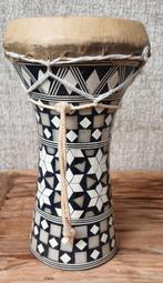 Djembé Handtrommel van Hout parelmoer ingelegd, Muziek en Instrumenten, Percussie, Ophalen of Verzenden, Zo goed als nieuw, Trommel