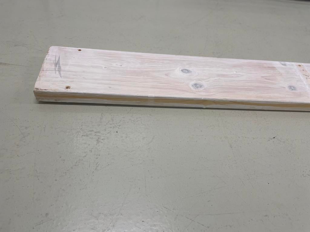 Goed, wit gebeitst vurenhout, Doe-het-zelf en Verbouw, Hout en Planken, Ophalen, Gebruikt, 25 tot 50 mm, 200 tot 250 cm