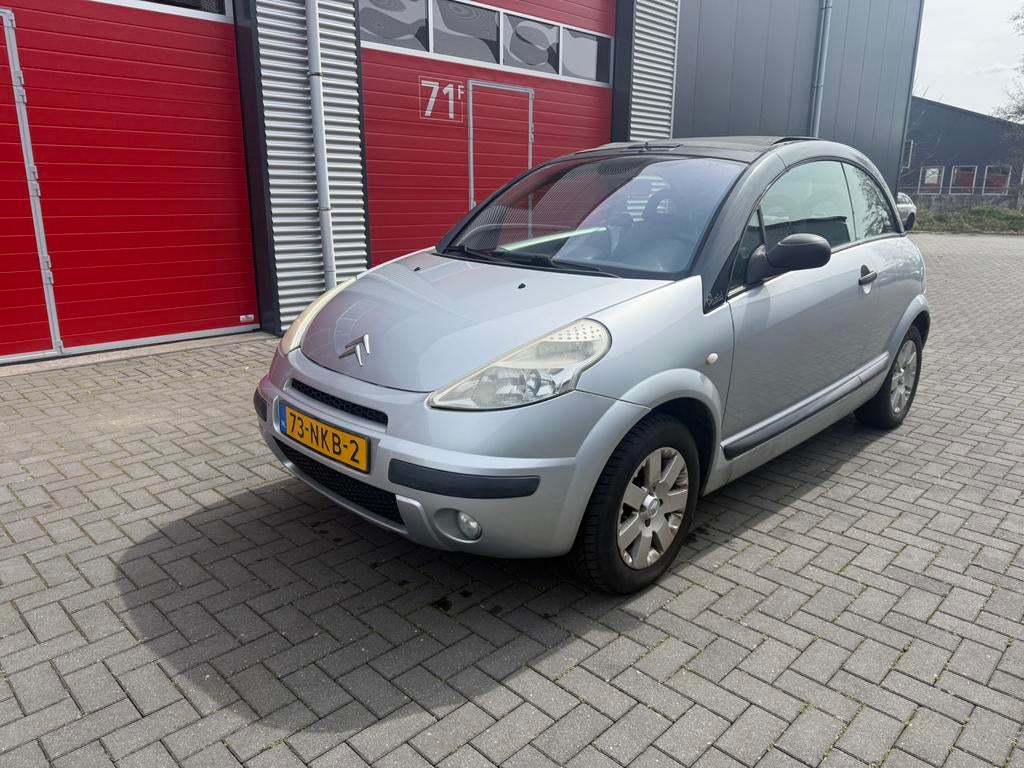 Citroën Citroen c3 Pluriel 2004 Grijs airco, Auto's, 1160 kg, 580 kg, Cabriolet, 4 stoelen