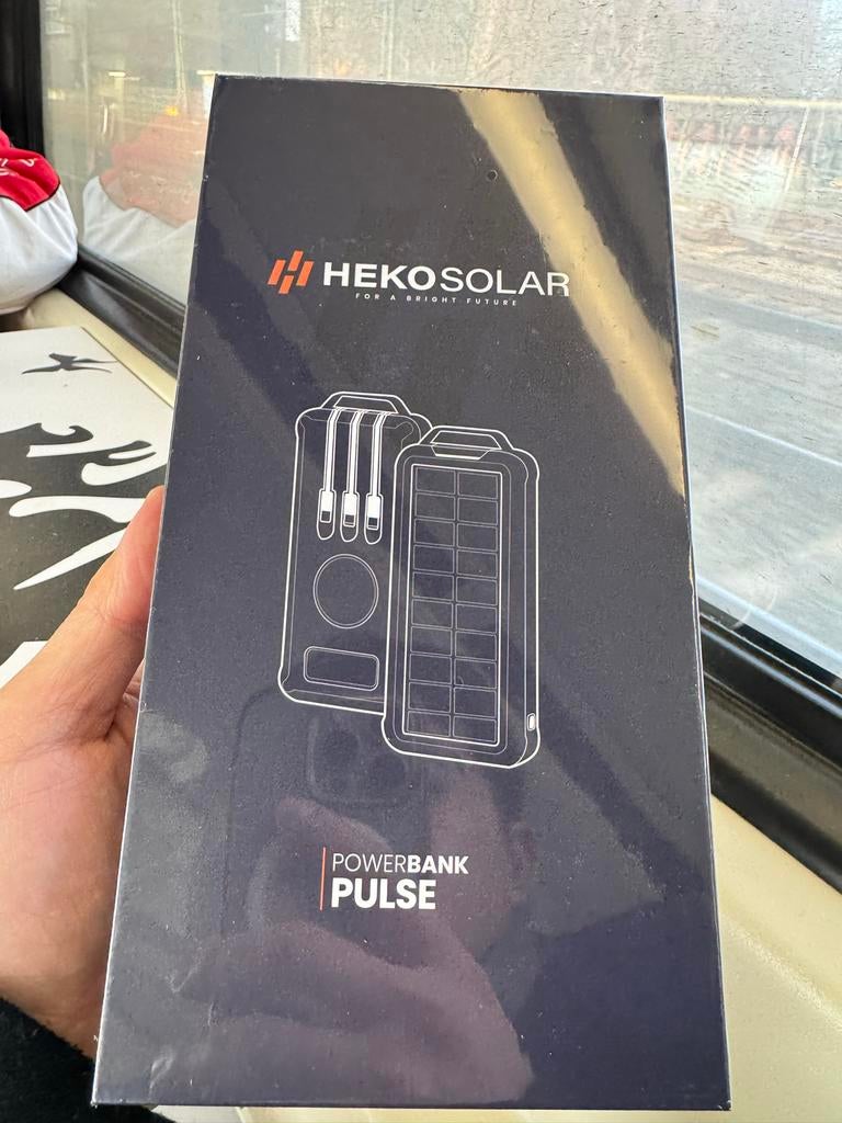 Heko Solar Powerbank Pulse - 10000mAh met draadloos laden, Ophalen of Verzenden, Nieuw