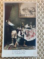 Jongetjes bij de eettafel, Ophalen of Verzenden, Voor 1920, Ongelopen, Kinderen