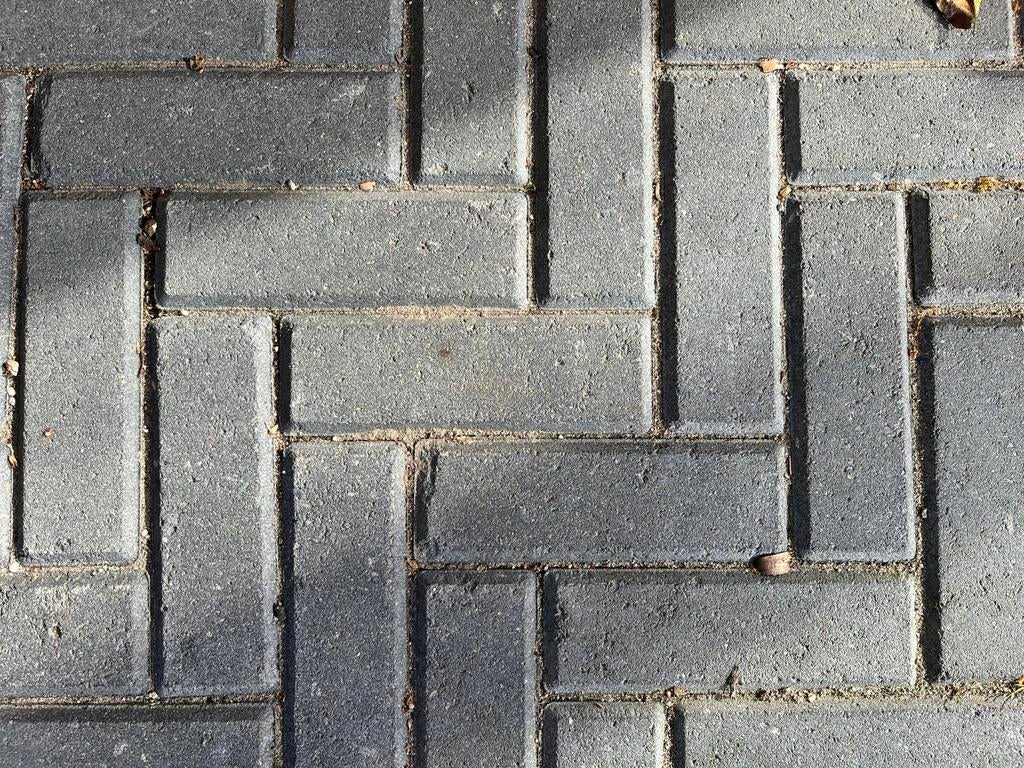 Grijze Waaltjes 16m2 - 20x6,5 cm - Gebruikt, Ophalen, Gebruikt, Klinkers, 10 m² of meer