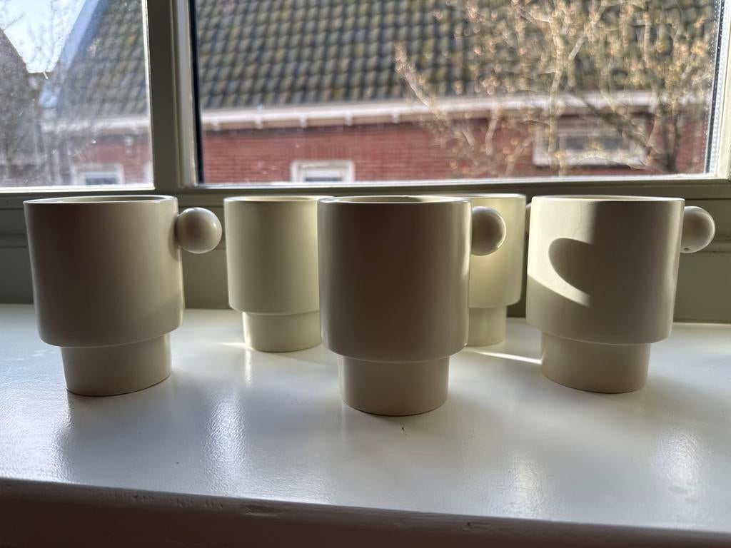 5 OYOY Living koffiekopjes, Huis en Inrichting, Gebruikt, Keramiek, Ophalen of Verzenden, Effen