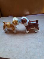 Set van 2 Bulldog beeldjes - Zout- en peperstel vintage hond, Ophalen of Verzenden, Zo goed als nieuw, Dier