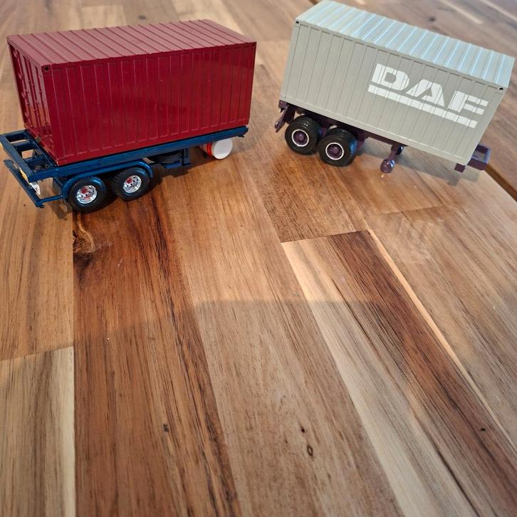 SCANIA-VABIS CONTAINER TR/DAF CONTAINER TR /TANK,HUIF,TR ., Hobby en Vrije tijd, Modelauto's | 1:50, Zo goed als nieuw, Bus of Vrachtwagen