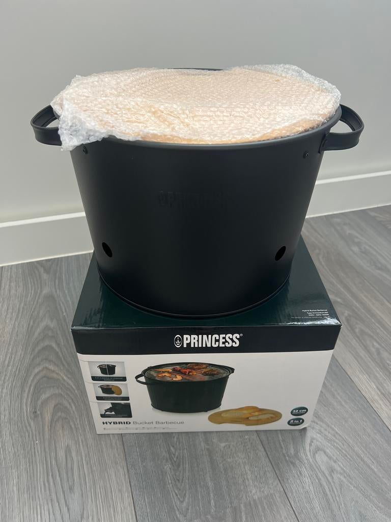 Princess hybride barbecue (BBQ) elektrisch & kolen, nieuw!, Ophalen, Nieuw, Met accessoires