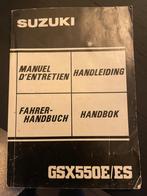 handleiding SUZUKI GSX550E & ES; 7,50 euro incl. verzending, Motoren, Ophalen of Verzenden, Suzuki