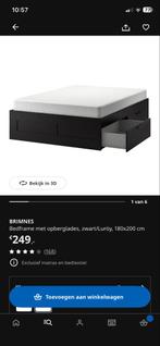 Brimnes bed 180x200, Ophalen, Gebruikt, Wit, Tweepersoons