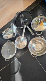 Pannenset, Huis en Inrichting, Keuken | Potten en Pannen, Ophalen of Verzenden, Rvs, Pannenset