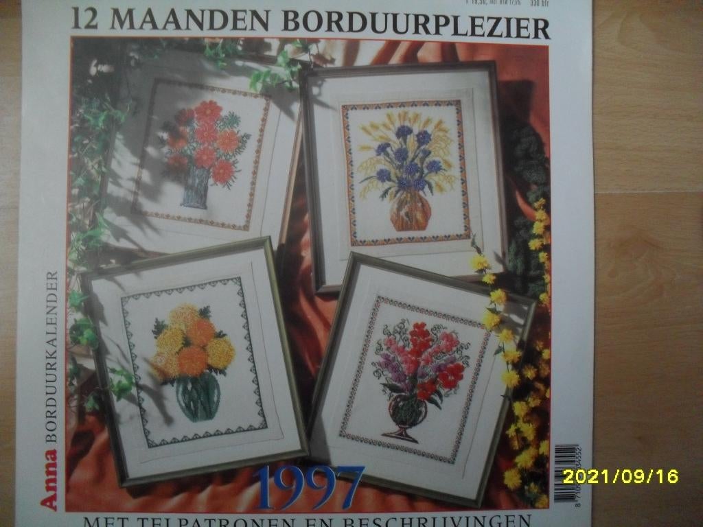 Anna 1997 met 12 mooie NIEUWE BLOEMEN patronen. Heb Ook DMC, Ophalen of Verzenden, Nieuw, Handborduren, Patroon