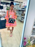 Devotion Jurk Neon Roze/Oranje - Maat XS, Kleding | Dames, Jurken, Ophalen of Verzenden, Zo goed als nieuw, Roze, Maat 34 (XS) of kleiner