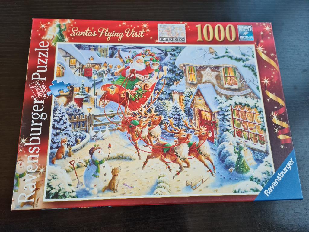 Ravensburger kerstpuzzel 1000 stukjes, Ophalen of Verzenden, 500 t/m 1500 stukjes, Zo goed als nieuw, Legpuzzel