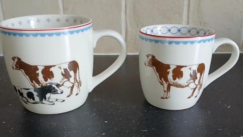 Koeienmok van AH, Huis en Inrichting, Keuken | Servies, Ophalen of Verzenden, Zo goed als nieuw, Wedgwood, Kop(pen) en/of Schotel(s)