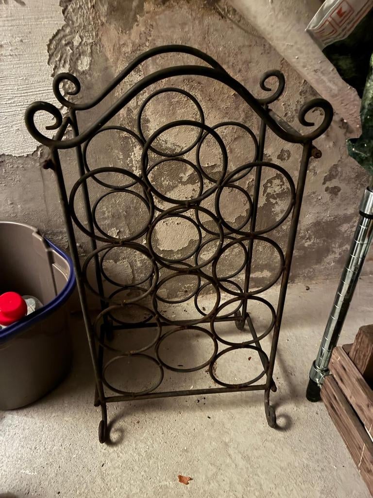 Wijnrek, Huis en Inrichting, Woonaccessoires | Wijnrekken, Ophalen, Metaal, Minder dan 50 cm, 5 tot 15 flessen