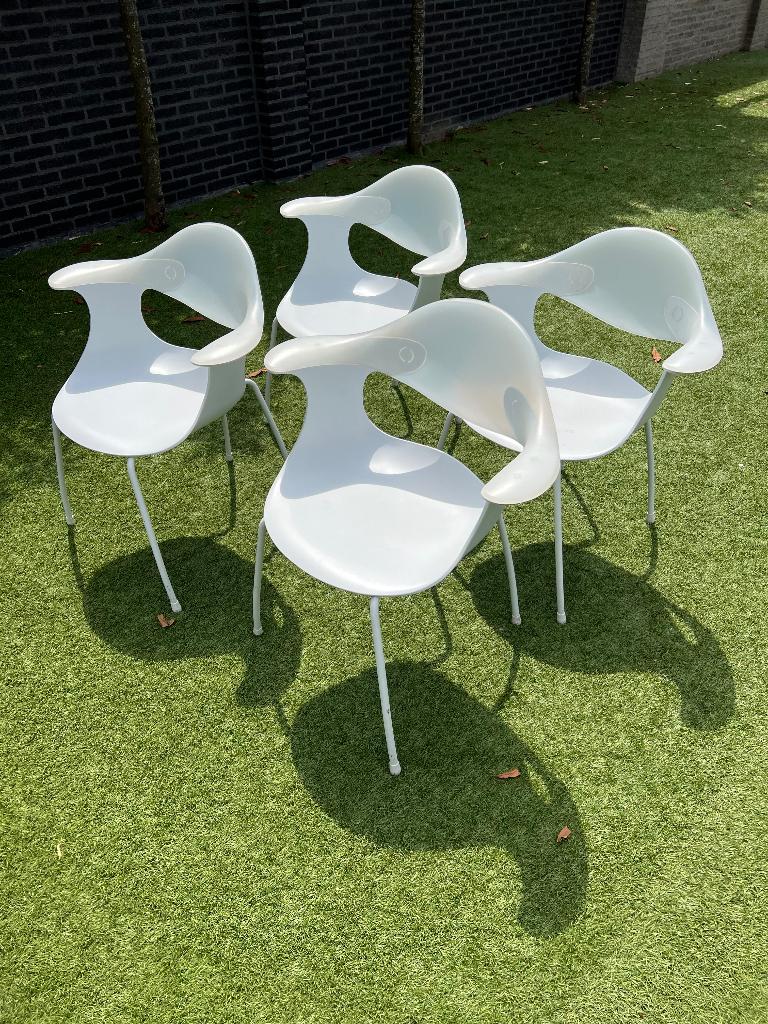Design eetkamer stoelen DRIADE, Huis en Inrichting, Ophalen, Kunststof, Gebruikt, Wit