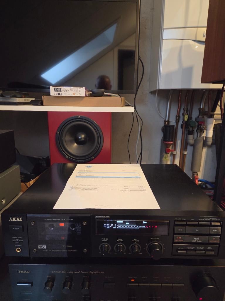 Akai GX-52 top Cassettedeck net een beurt gehad met bon !!, Ophalen of Verzenden, Enkel, Akai, Tiptoetsen